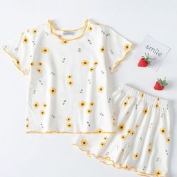 FOREVER FRIDAY Girls Floral Printed Round Neck Top With Shorts-image-30
