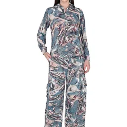 ORIEX THE ORIGINAL FASHION Printed Shirt Collar Neck Shirt With Trousers Co-Ords-picture-15