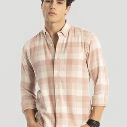 Snitch Men Smart Slim Fit Opaque Checked Casual Shirt-picture-10