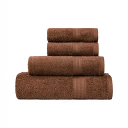 MYTRIDENT Brown 4 Pieces Cotton 450 GSM Towel Set image 5
