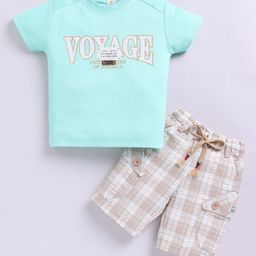 KIDZELLO Boys Printed Pure Cotton T-Shirt With Shorts-picture-5