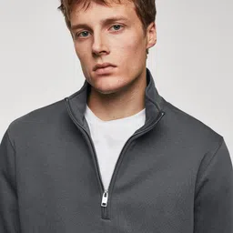 MISCHIEF MONKEY Men Mock Collar Sweatshirt image 5