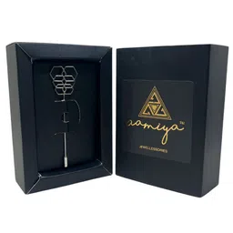 AAMIYA CREATIONS Silver Plated Geometric design Lapel Pin Brooch-picture-29