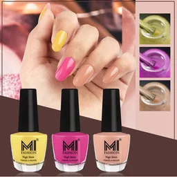 MI FASHION Vernis A Ongles Set Of 3 Bang On High Shine Long Stay Nail Polishes 12ml each-picture-23