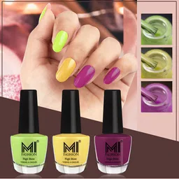 MI FASHION Vernis A Ongles Set Of 3 Bang On High Shine Long Stay Nail Polishes 12ml each-picture-18
