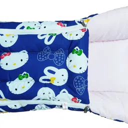 mom & son New Born Baby 2 in 1 Baby's Sleeping and Carry Bag (0-7 Months) (Sky Blue) Sleeping Bag image 2