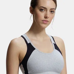 Jockey Wirefree Padded Cotton Full Coverage Racer Back Styling Active Bra-1380 image 5