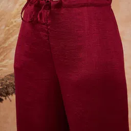 Sangria Ethnic Motifs Embroidery Sequined Kurta With Palazzo & Dupatta image 4