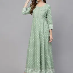 Stylum Ethnic Motifs Printed Fit & Flare Maxi Ethnic Dress image 3