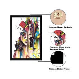 Gallery99 The Faces Of Life Print Texture Paper Framed Wall Art image 3