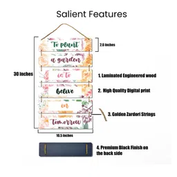 ROMEE Orange & Green Digital Printed Wooden Wall Hanging image 3