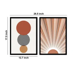 Art Street Set Of 2 Brown & White Framed Wall Arts image 3