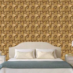 WallDaddy Brown Mad Angle Designe Self Adhesive Wallpaper image 3
