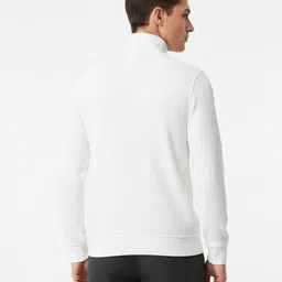 parcel yard Men Solid Turtle Neck White Sweater image 3