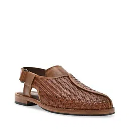 imperio Men Formal Woven Leather Slip On Sandals image 3