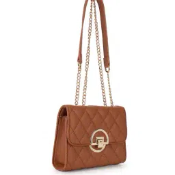 fastrack Women Quilted Sling Bag with Chain Strap image 3