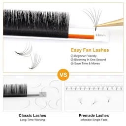 NAGARAKU Easy Fanning Auto Fans Eyelash Extension Lashes Mega Volume 12 Row image 2