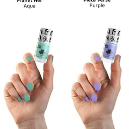 Elitty Set of 2 Mad Over Nails Low Key Nail Polishes 6 ml Each - Planet Her & Meta Verse image 2