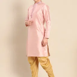 Amodh by Kisah Mandarin Collar Cotton Straight Regular Kurta image 3