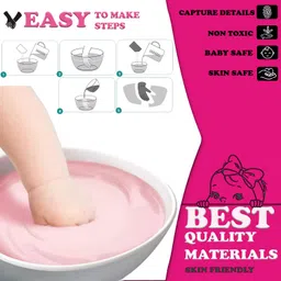 craftpro Two Hand and Foot Casting Kit Baby Handprint and Footprint Kit for Newborn Baby image 3