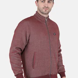 Monte Carlo Men Maroon Bomber Jacket image 2