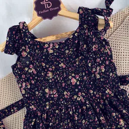 BAESD Shoulder Straps Floral Print Fit & Flare Dress image 4