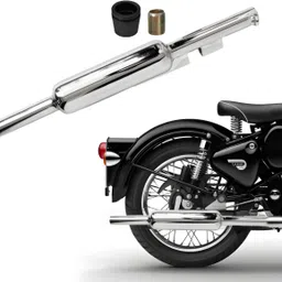 eaz Mini Punjab Chrome for RE UCE Models – Classic, Electra, Standard, Thunderbird Royal Enfield Classic 350, Electra 350 Full Exhaust System image 5