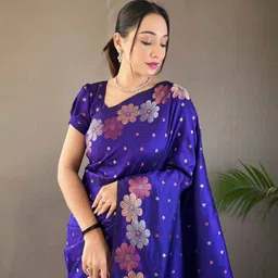 ZILVIRA Woven Design Zari  Banarasi Saree image 2