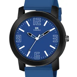 IIK COLLECTION Men Round Dial Adjustable Flexible Silicon Strap Watch image 3