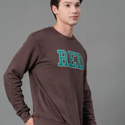 Red Tape Men Brown Printed Sweatshirt image 3