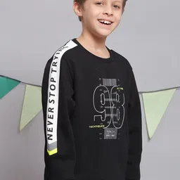 Monte Carlo Boys Typography Printed Round Neck Cotton Pullover Sweatshirt image 5