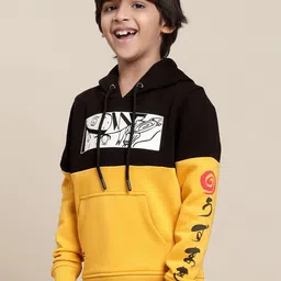 Kids Ville Boys Colourblocked Hooded Pullover Sweatshirts image 2