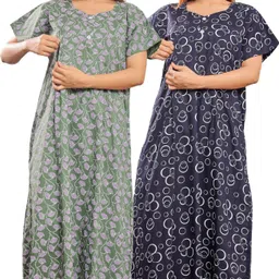 vardhana Women Maternity/Nursing Nighty-picture-23