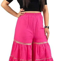 mixfit Women Relaxed Pink Cotton Blend Trousers-picture-32