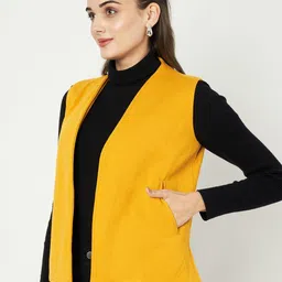 brinns Solid Women Waistcoat image 3