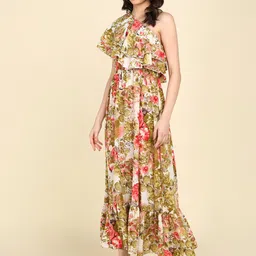 ZNX Clothing Floral One Shoulder Maxi Dress image 2