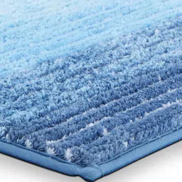 obsessions Polyester Machine Made 60 x 40 Inches Bath Mat, Aqua image 4