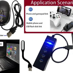 ANJO Wired Keyboard & Mouse-Wrist Pad-Hub 3.0-3in1 Cleaner-OTG C&M-Ext Cable-LED-Skin Combo Set image 3