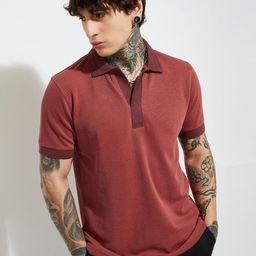 max Men Solid Polo Collar Pure Cotton T-shirt-picture-20