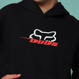 WEARDUDS Men Printed Hooded Sweatshirt image 2