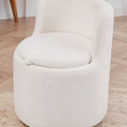 THE ARTMENT White Snuggle Swivel Lounge Chair-image-18