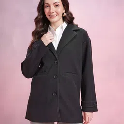 DressBerry Notched Lapel Single Breasted Overcoat image 5