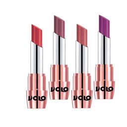 VOLO Set Of 4 Creme Matte Lipsticks - 3.5 g Each - Plum-Peach-Purple-Light Peach-picture-44