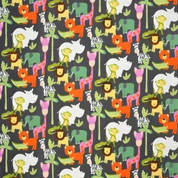 WEAVE AND DECOR Grey Cartoon Characters 300 TC Single Bedsheet with 1 Pillow Covers image 4