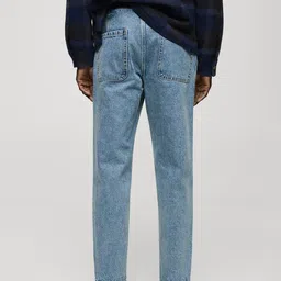 MANGO MAN Cotton Light Fade Mid-Rise Regular Fit Jeans image 2