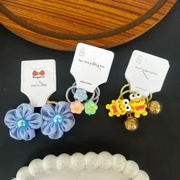 Radhya Accessories Girls Set of 6 Ponytail Holders Hairties Hair Accessory-image-34