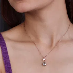 JKL Jewelry Rose Gold-Plated Stainless Steel Necklace-picture-13