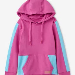 The Souled Store Girls Colourblocked Hooded Sweatshirt-image-10
