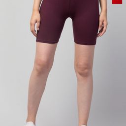 HIRRUX Women Pack Of 2 Skinny Fit Mid-Rise Cycling Sports Shorts-picture-25