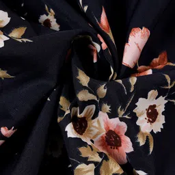 Jash Creation Floral Printed Tie-Up Neck Fit And Flare Dresses image 3